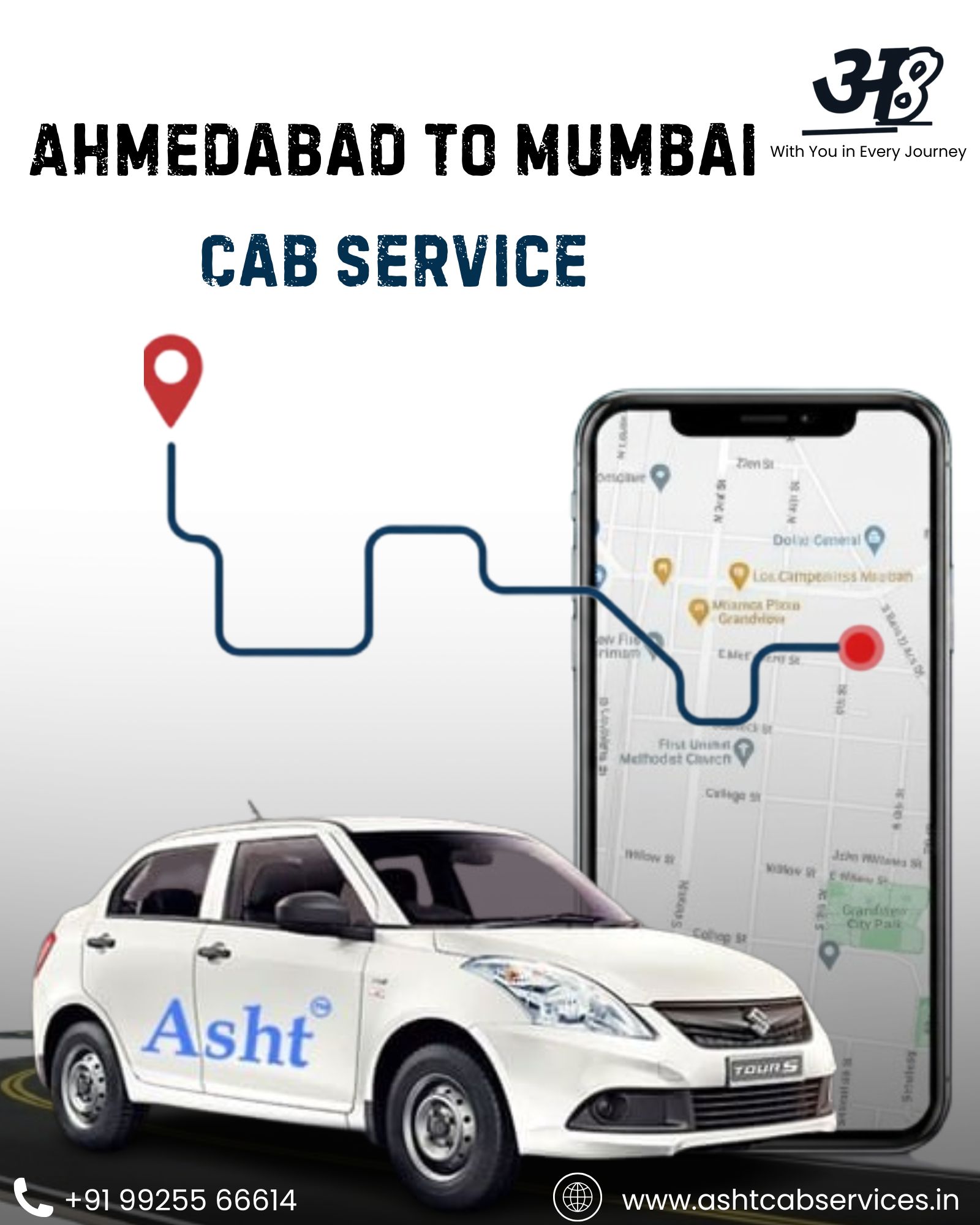 Ahmedabad to Mumbai Cab Service